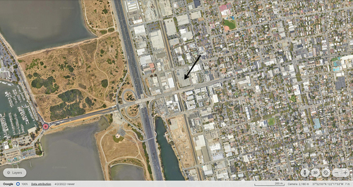 Figure 5. Ohlone Shellmound, West Berkeley. Source: Google Earth, 37°52’03”N 122°17’53”W. Accessed October 1, 2023.