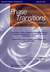 Cover image for Phase Transitions, Volume 88, Issue 10, 2015
