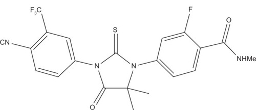 Figure 1 Molecular structure of enzalutamide.