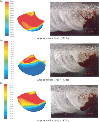 Figure 10. Comparison of the observed and simulated ventilation patterns.
