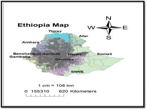 Figure 1. Map of Ethiopia.
