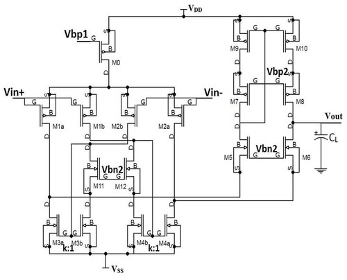 Figure 1. Schematic of RFC OpAmp.