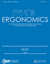 Cover image for Ergonomics, Volume 65, Issue 8, 2022