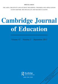 Cover image for Cambridge Journal of Education, Volume 45, Issue 3, 2015