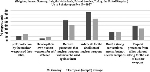 Figure 2. “When it comes to the protection of countries without nuclear weapons, they should … ”.