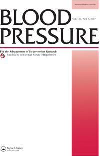Cover image for Blood Pressure, Volume 26, Issue 5, 2017