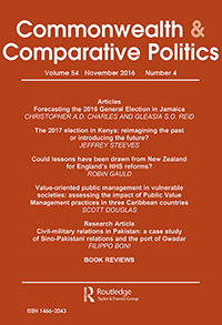 Cover image for Commonwealth & Comparative Politics, Volume 54, Issue 4, 2016