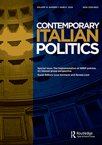 Cover image for Contemporary Italian Politics, Volume 16, Issue 1, 2024