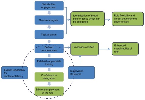 Figure 1 Relationship between the processes of assistant practitioner implementation and outcomes.