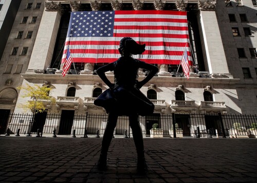 Figure 3. Kristen Visbal’s Fearless Girl sculpture in New York City (Reuters).