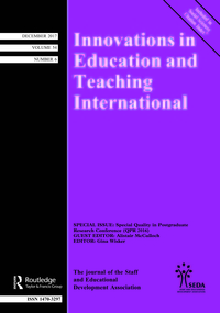 Cover image for Innovations in Education and Teaching International, Volume 54, Issue 6, 2017