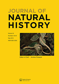 Cover image for Journal of Natural History, Volume 53, Issue 19-20, 2019
