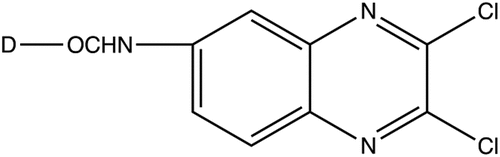 Figure 1. The dye structure about Di-chloro quinoxaline (Shaffer et al. Citation2012).