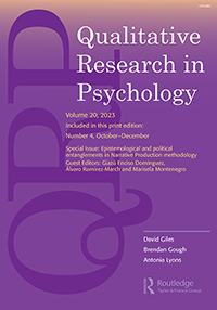 Cover image for Qualitative Research in Psychology, Volume 20, Issue 4, 2023