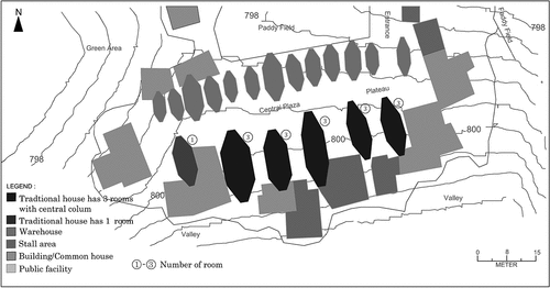 Figure 7. Sitemap of Ke’te Kesu’ settlement.