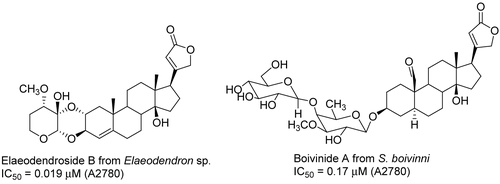 Figure 5.  Structures of cardenolides.