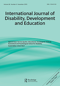 Cover image for International Journal of Disability, Development and Education, Volume 66, Issue 6, 2019