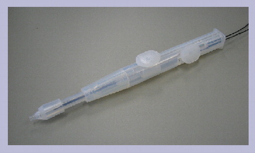 Figure 4. Kaneka Ide Descemet’s stripping automated endothelial keratoplasty injector.