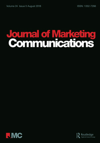 Cover image for Journal of Marketing Communications, Volume 24, Issue 5, 2018