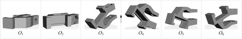 Figure 7. Schematic diagram of the generated alternative orientations of Part 1.