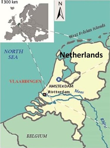 Figure 1. Location of Amsterdam in the Netherlands (Source: Kluiving, de Ridder, van Dasselaar, Roozen, & Prins, Citation2016).