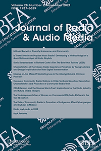 Cover image for Journal of Radio & Audio Media, Volume 28, Issue 2, 2021
