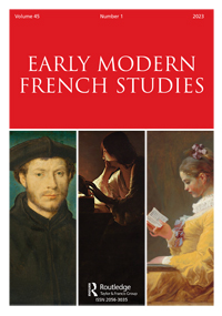 Cover image for Early Modern French Studies, Volume 45, Issue 1, 2023