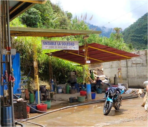 Figure 1. A mercury free gold processing center in Andes.