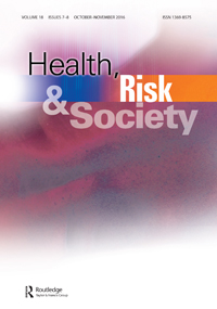 Cover image for Health, Risk & Society, Volume 18, Issue 7-8, 2016