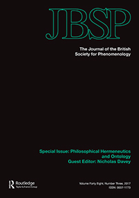 Cover image for Journal of the British Society for Phenomenology, Volume 48, Issue 3, 2017