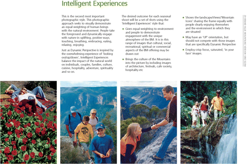 Figure 5.  (Color online) “Intelligent Experiences” photographic strategy. Source: BMTL (Citation2004, p. 29).