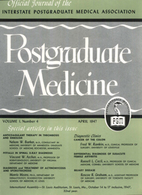 Cover image for Postgraduate Medicine, Volume 1, Issue 4, 1947