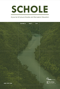 Cover image for SCHOLE: A Journal of Leisure Studies and Recreation Education, Volume 34, Issue 1, 2019