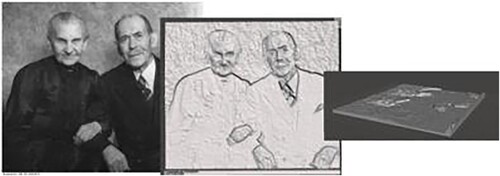 Figure 3. An old couple in grayscales preserved by the ‘Bundesarchiv’ Germany turned into a relief for 3DP.