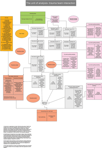 Figure 1. Theoretical sampling of interactions in trauma teams.