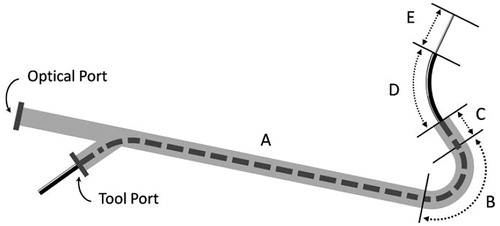 Figure 19. Schematic diagram of robotic endoscopy developed by Butler et al. [Citation12]. Reprinted with the permission from [Citation12] © 2012 IEEE.