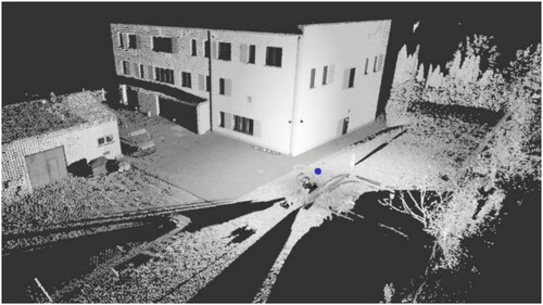 Figure 5. Point cloud for the entire site as viewed in Autodesk ReCap Pro.