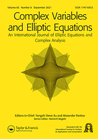 Cover image for Complex Variables and Elliptic Equations, Volume 66, Issue 9, 2021