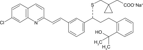 Figure 1 Chemical structure of montelukast sodium.