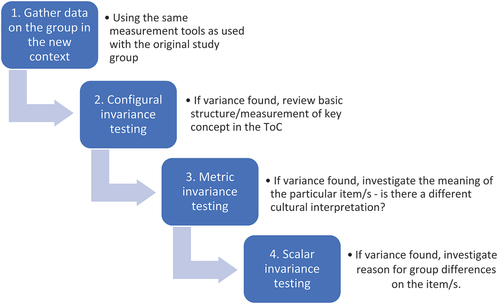 Figure 1. Flow-chart of the measurement invariance testing process.