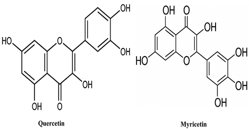 Figure 1. Chemical structures of myricetin and quercetin.