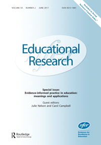 Cover image for Educational Research, Volume 59, Issue 2, 2017