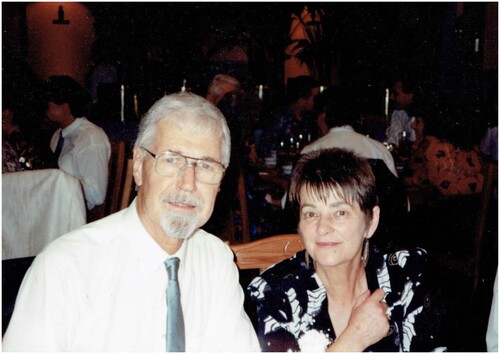 Figure 2. Left: Guillermo (Willy) Kuschel, Right: Beverley Holloway. Photograph taken in 1991. Photographer unknown. Reproduced with permission from the Kuschel family.