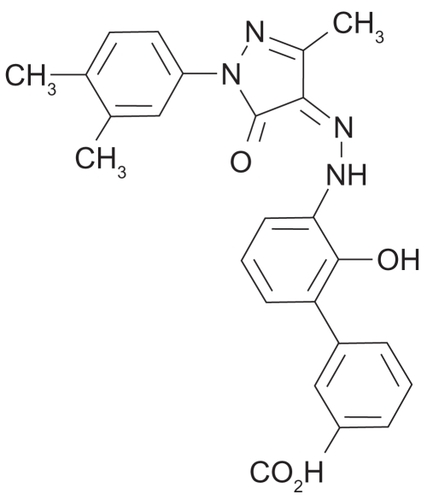 Figure 2 Chemical structure of eltrombopag.