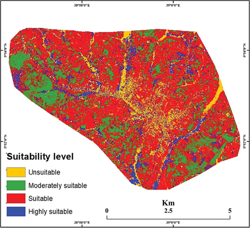 Figure 11. The reclassified land use map of the study area.