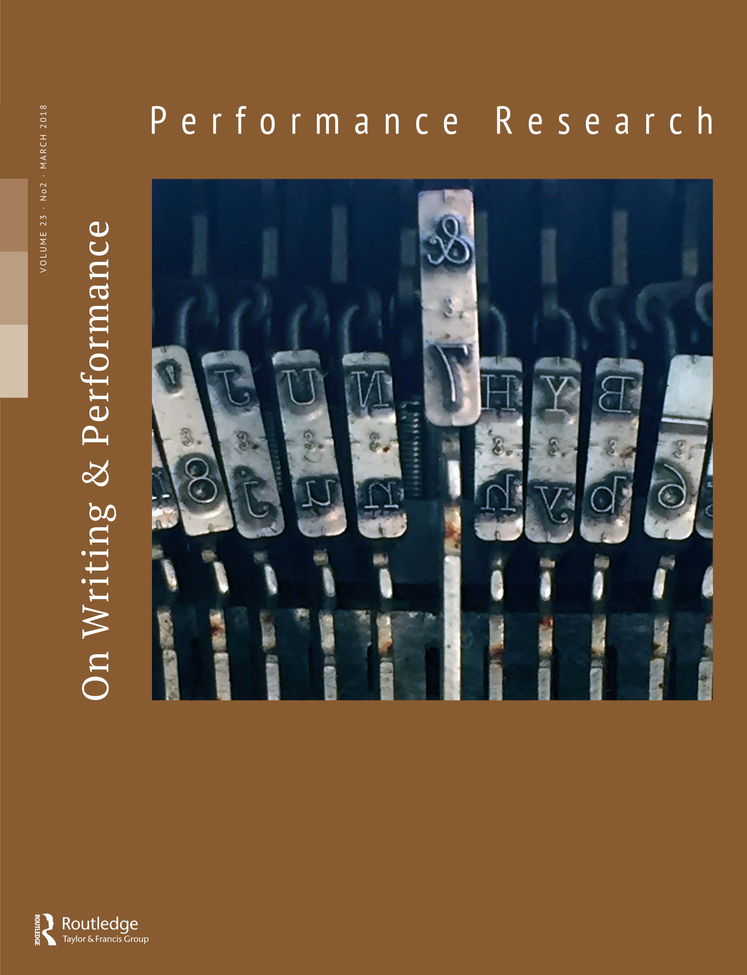 Cover image for Performance Research, Volume 23, Issue 2, 2018