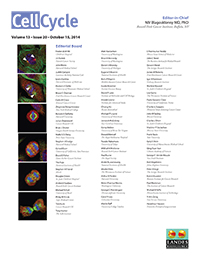 Cover image for Cell Cycle, Volume 13, Issue 20, 2014