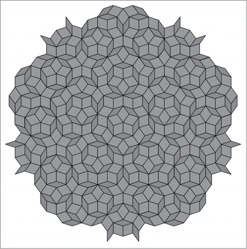 Figure 1. An example of an aperiodic tiling with 5-fold local symmetry.