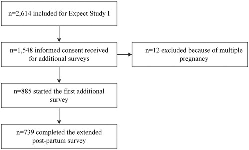 Figure 1. Flowchart sub cohort Expect Study I.