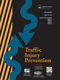Cover image for Traffic Injury Prevention, Volume 19, Issue 5, 2018
